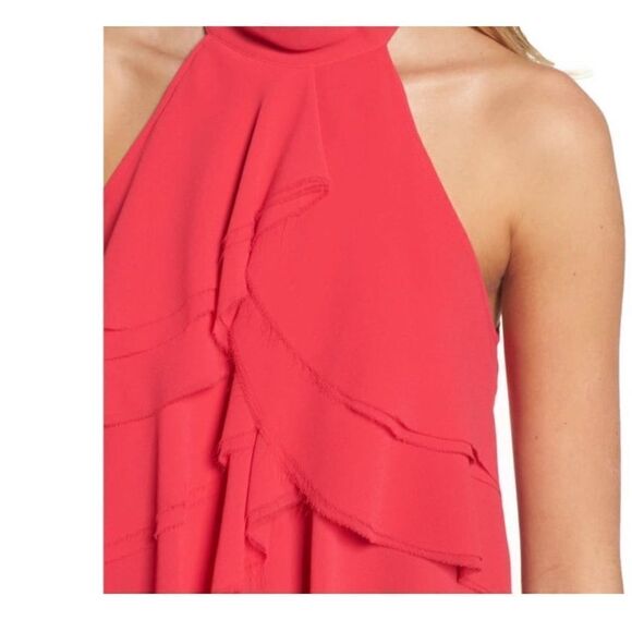Red halter layering blouse - Picture 2 of 5